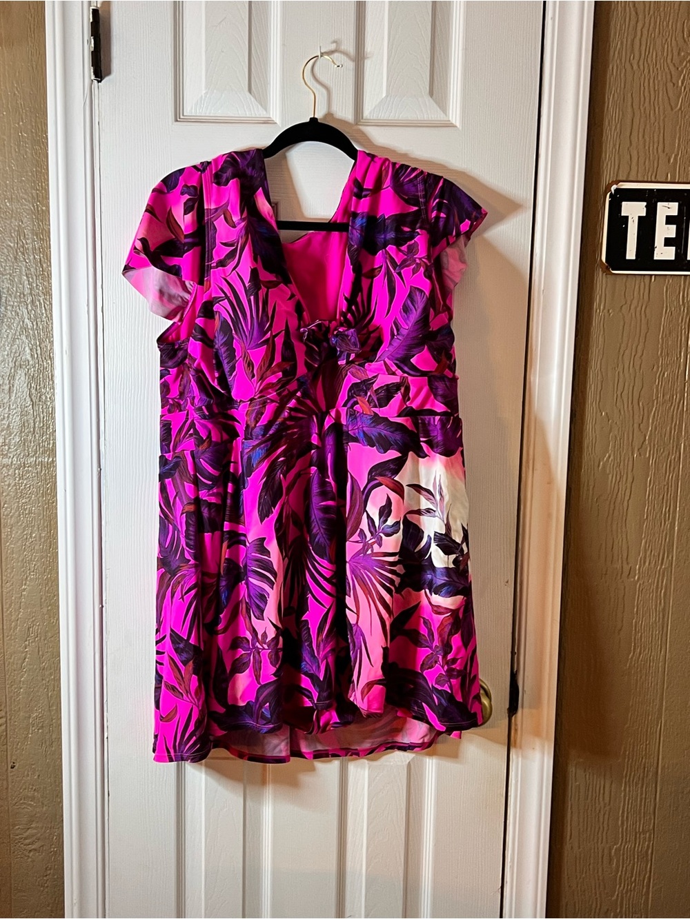 torrid Bright Pink & Purple Tropical One-Piece Swimsuit
